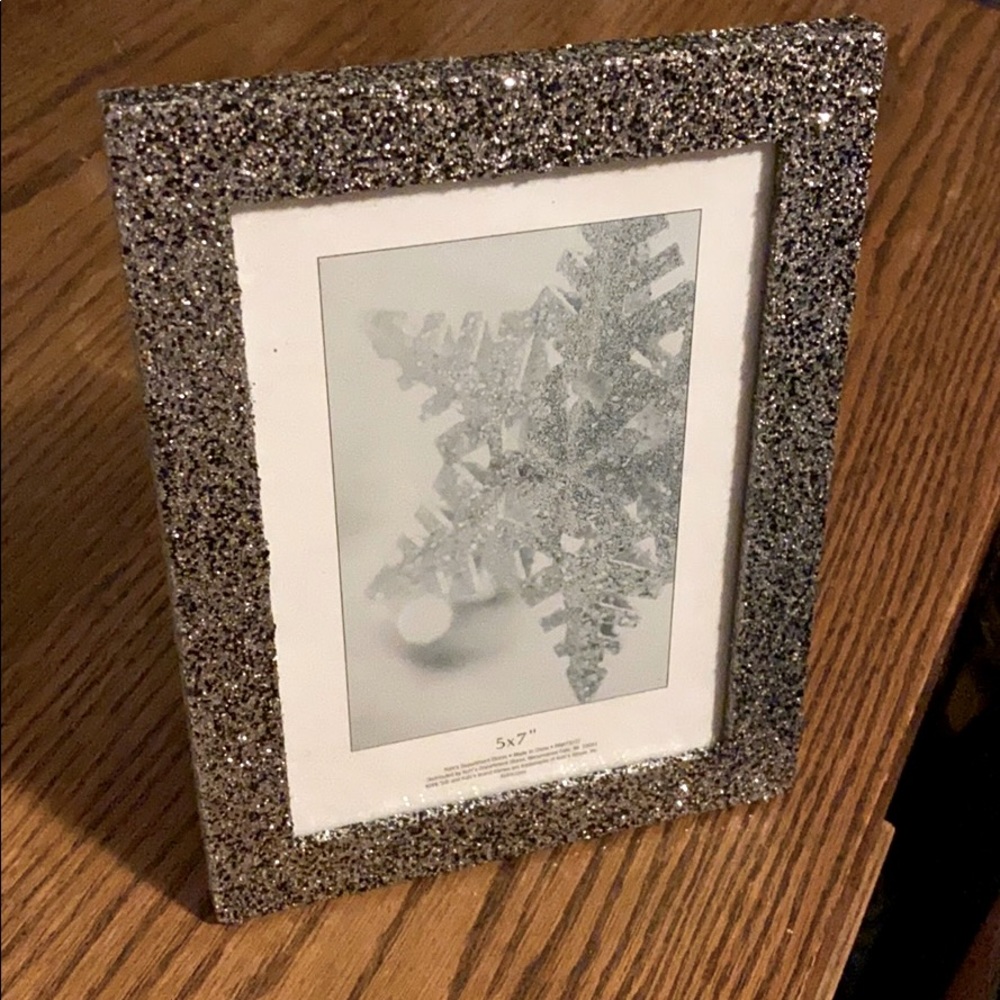 Kohl’s Holiday Shine Silver Black Glitter Picture Frame 🖼 Home Decor